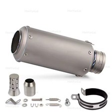 Slip-on 60mm Universal Motorcycle Titanium Alloy Exhaust Pipe Muffler Tips A26