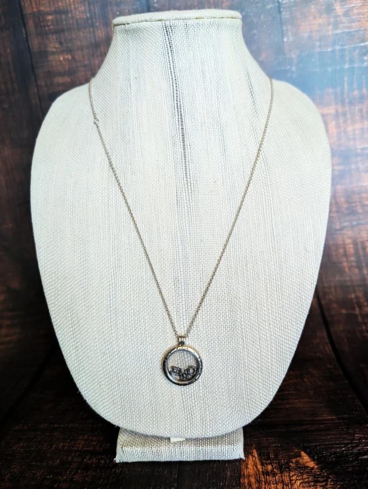 Collar Medallón Plata Esterlina Genuino Pandora "MAMÁ" Letra Flotante Dijes Foto 2 de 4