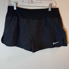 Nike Dri Fit Running Shorts Women's Medium Black Athletic Gym Workout Training
