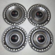 Vintage 1961 Chevrolet Chevy 14 Impala Bel Air Nomad Hubcap W Flags Set Of 4