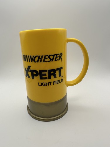 Winchester Xpert “Big Shot” Shotgun Shell Mug –Rare Yellow –Vintage Collectible