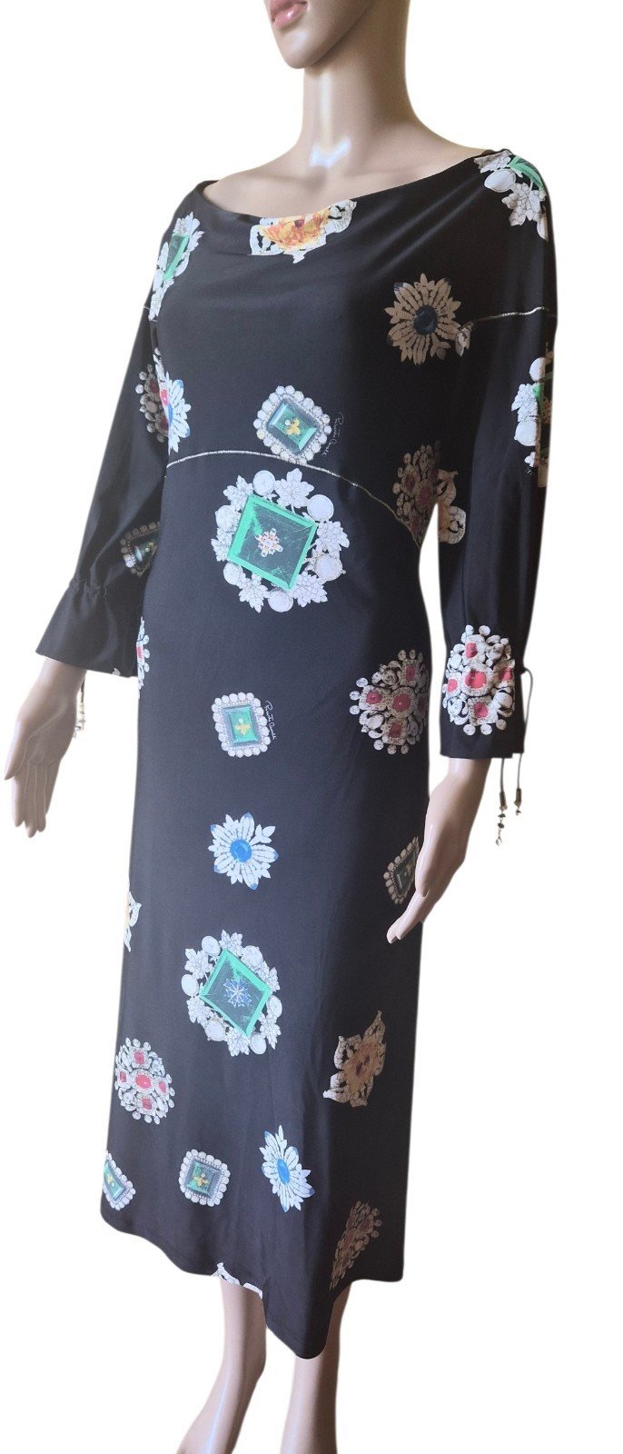 Raro Vintage Archivio Roberto Cavalli Anni 2000 Gemme Y2K Abito Dress