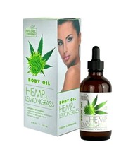 Natural Therapy Hemp Lemongrass Body Oil, Cooling, Clear, Unisex
