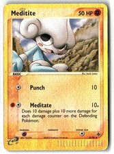 2003 Meditite ⭐️ 37/97 Reverse Holo Uncommon Dragon Pokemon MP Crease on eBay
