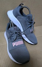 PUMA SCARPE DA GINNASTICA CABLATE TAGLIA UK 5 GRIGIO E ROSA INDOSSATE UNA VOLTA SOLETTE SOFTFOAM IMMACOLATE