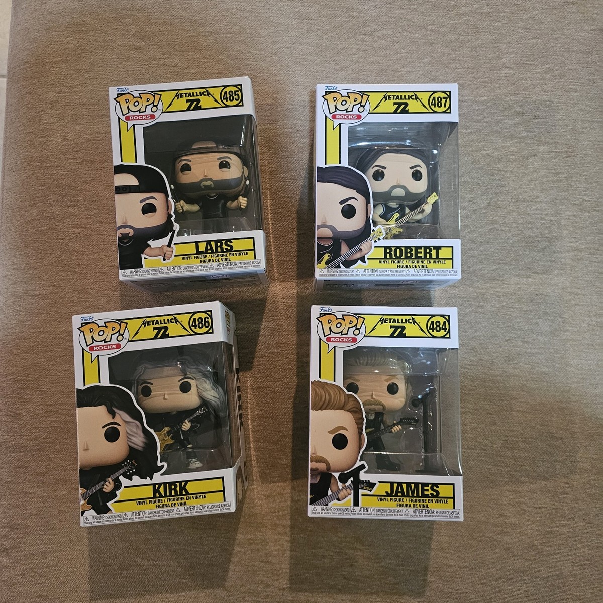Funko Pop! Rocks Metallica Set Lot James, Kirk, Lars, Robert #484