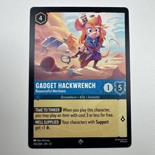 Disney Lorcana Wilds Unknown Gadget Hackwrench 145/204 Super Rare Near Mint