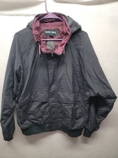 Pacific Trail Sz L Vintage 90s Black Maroon Full Zip Windbreaker Jacket