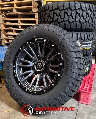 20x10 Fuel D680 Gray Rebel Wheels 35'' AT Tires 8x170 Ford Excursion F250 F350