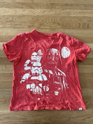 GAP T-Shirt M 7 8 Jahre (ca. 122 128) Rot Star Wars Loch Und Fleck