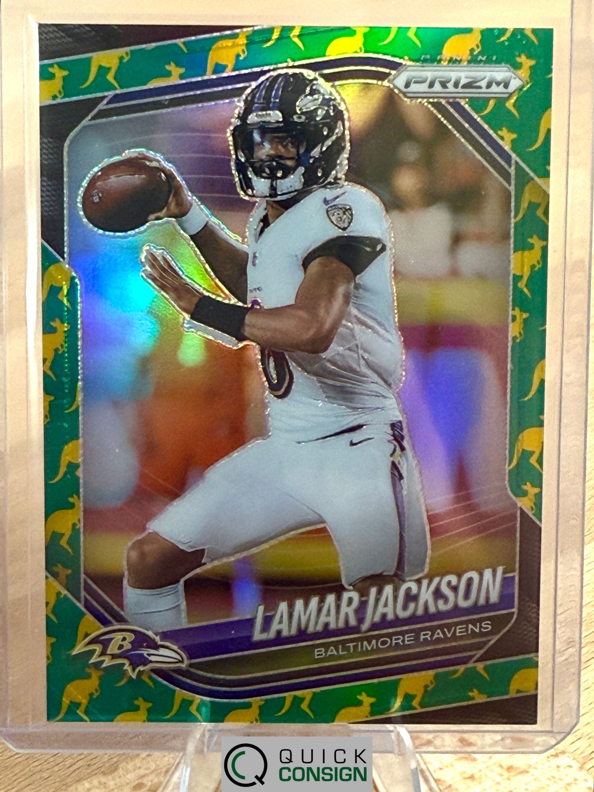 LAMAR JACKSON 2025 PRIZM KANGAROO /61 #78 BALTIMORE RAVENS FOOTBALL Q0296