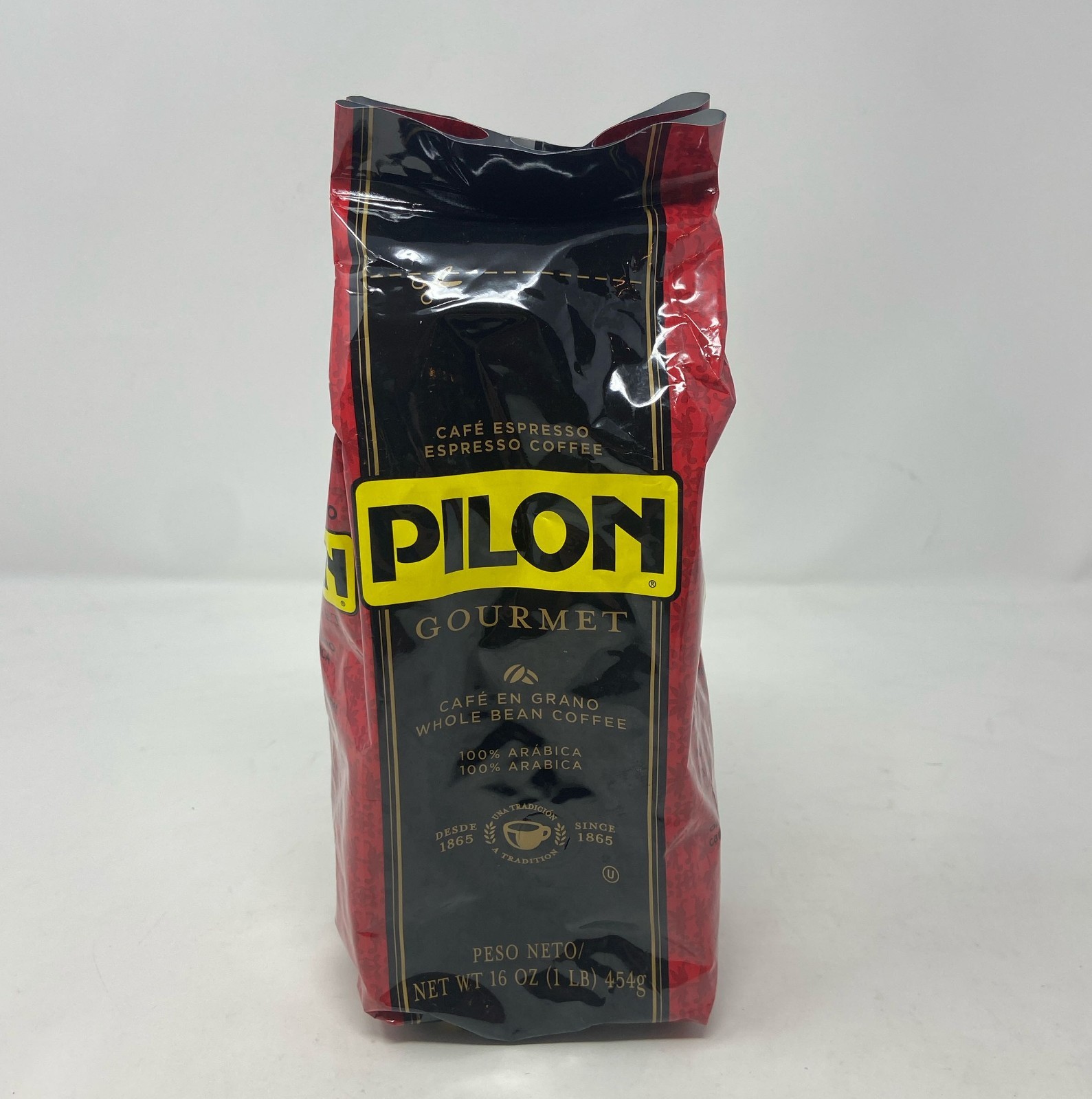 Pilon Gourmet Whole Bean Restaurant Blend Espresso Coffee, Red/Black Bag, 16 oz