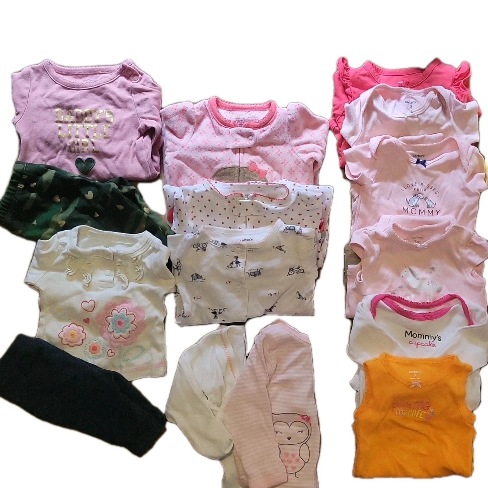 Carter's, Just One You, Disney, Koala Girls 3M 32 Pcs Clothing Lot Mostly Cotton