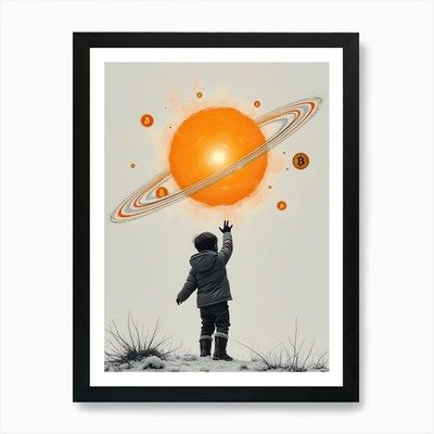 Saturn 1 Kunstdruck gerahmt Wandbild Poster Leinwanddruck Bild