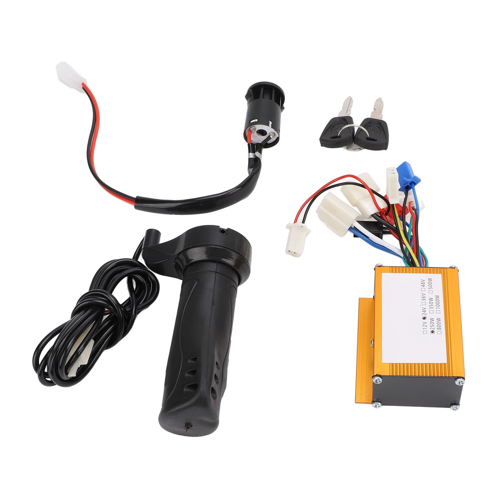 24V 250W Brushed Controller Throttle Grip Kit High Performance For Electric Bike