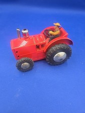VINTAGE TRACTOR AND FARMER JAPAN 60'S FRICTION POWERED METAL RUBBER RARE Fix. A9