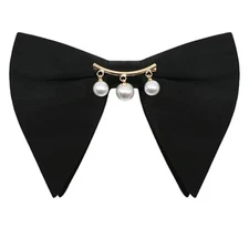 Oversized Bow Ties for Men, Adjustable Bow Tie Pre-tied Bowties Black-style 01
