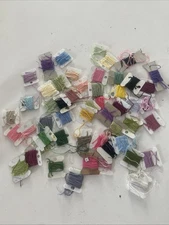 50 Carded Embroidery Thread Floss  Cards Mixed Lot
