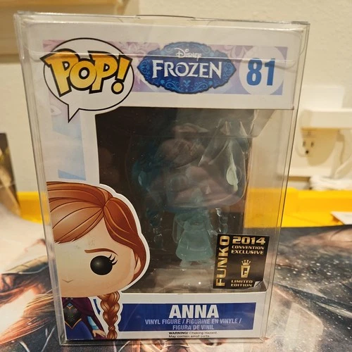 Disney Frozen Anna Clear Ice Blue Funko Pop! #81 2014 SDCC Convention Exclusive