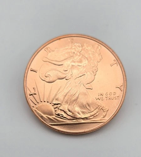 Walking Liberty Golden State Mint .999 Fine 1 Ounce Copper Round Coin
