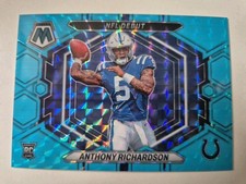 2023 Panini Mosaic ANTHONY RICHARDSON Blue Fluorescent /15 NFL Debut RC Rookie