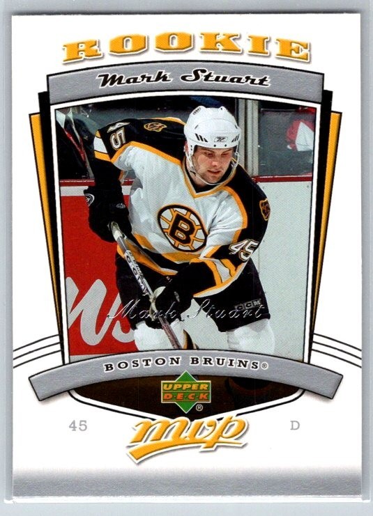 2006-07 Upper Deck MVP #344 Mark Stuart Rookie Boston Bruins RC