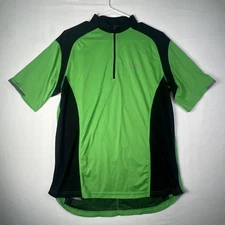 Gore Bike Wear Men's Large Cycling Performance Short Sleeve Shirt Green Black