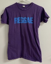 REGGAE ISLAND RECORDS Vintage Original 1970s Promo Reggae T-Shirt Purple