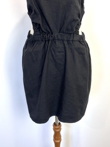 Princess Polly Womens Mini Dress 10 Black Cross Back Linen Festival Cocktail 90s - Bild 3 von 13