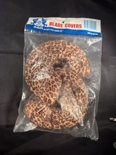 Ice Skate Blade Covers, Leopard Print Size Medium Newborn Package