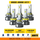 6-60 AUXITO H11 9005 9006 LED Headlight Bulb High Low Beam Combo 6500K White Y19