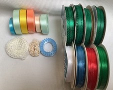 Assorted Lot Craft Ribbon Offray, Unbranded All Partial Great Colors