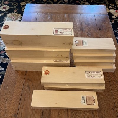 Basswood Carving Wood Blocks 10pcs Lot Walnut Hollow Farms *KILN DRIED*