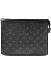 Louis Vuitton Monogram Eclipse Black Pochette Voyage Clutch Bag