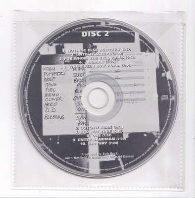 (LW419) Metallica, Berkeley Community Theatre - disc 2 only - 1999 CD