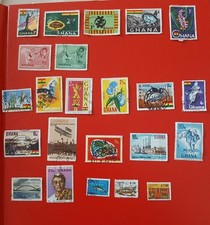 Mała mieszanka znaczków vintage z Ghany, dziesiętnych i przed dziesiętnych