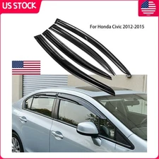 window Vent Rain Guards Fits 2012-2015 Honda Civic Out Channel Mugen Style 4Pcs