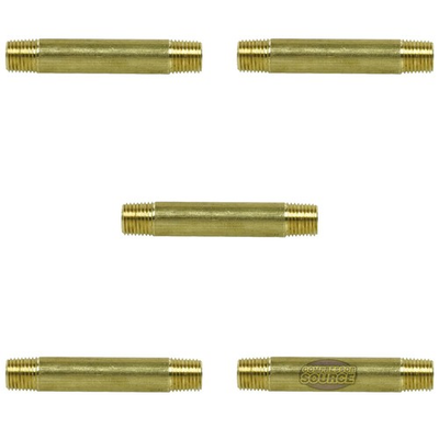 #ad #ad 1 4quot; NPT X 3quot; Long Solid Yellow Brass Nipple Extension 1200 PSI Max 117C3 5 Pack $20.95
