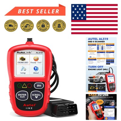 AL319 Professional OBDII Scanner: Enhanced Engine Fault Code Reader, Live Data