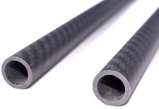 2 PCS 2mm Carbon Fiber Tube 10x6x420mm 3K Roll Wrapped Twill Matte Surface