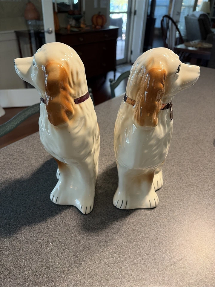 Antiguo PAR de cerámica Emperatriz Itonstone STAFFORDSHIRE Inglaterra Foto 4 de 4