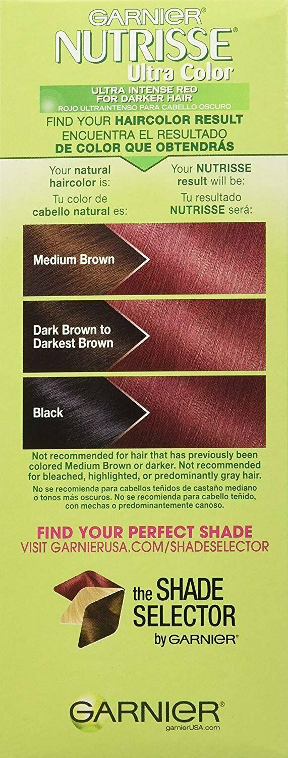 Garnier Nutrisse Nourishing Hair Color Cream R3 Light Intense Auburn 3 Pack