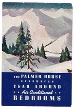 HOTEL PALMER HOUSE luggage USA label (ANNOUNCES)