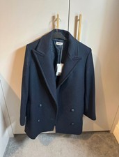 Zadig & Voltaire Motty Studs Coat Wool Blend Navy Size M