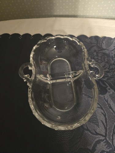 FOSTORIA Century Glass - Divided Relish Dish 7 1/2" Vintage - Picture 2 of 4