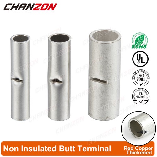 Nicht isolierte Kupfer blanke Drahtklemmen Aderendhülse Spleiß Crimp Kabel Steckverbinder - Bild 1 von 10