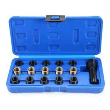 M14 x 1.25 mm Spark Plug Rethread Repair Tap Tool Thread Reamer Inserts Kit