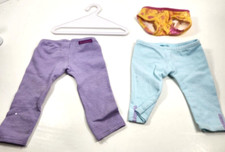 AMERICAN GIRL PAJAMA PANT LOT WITH PANTIES AND HANGER LOT OF 4