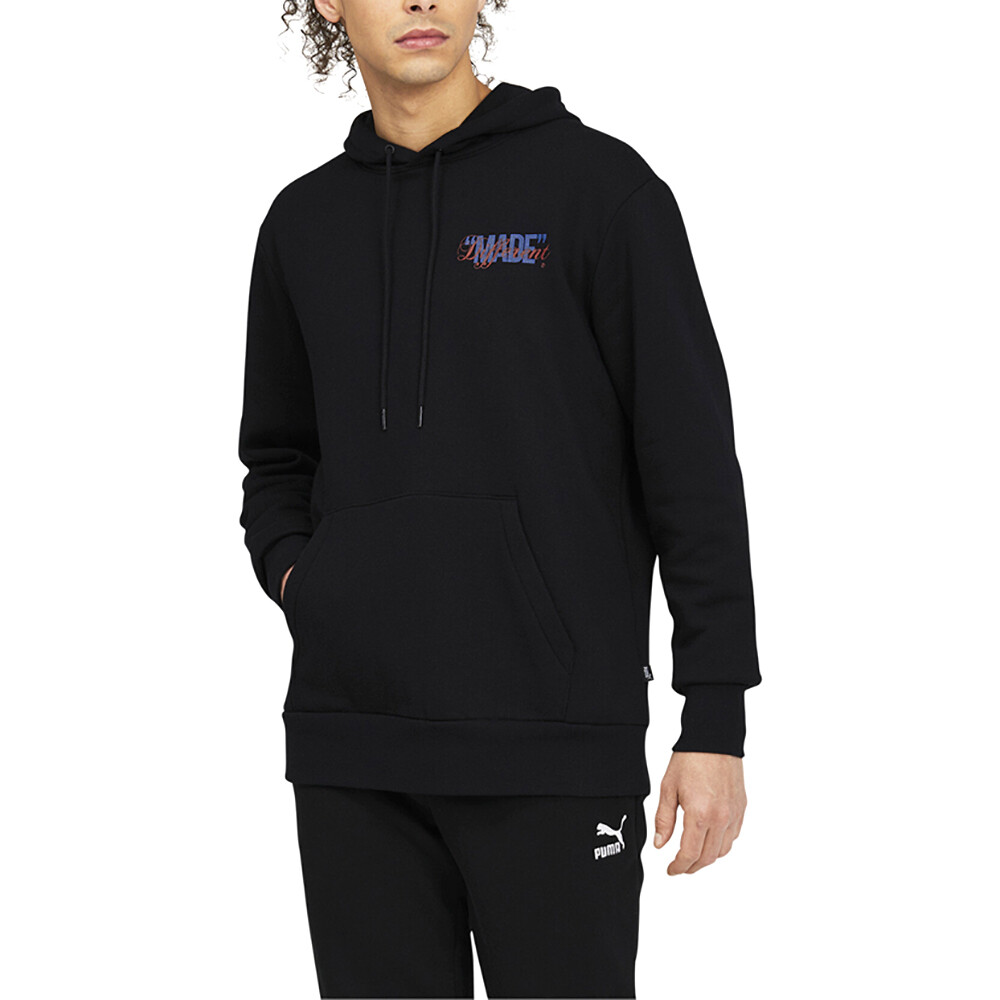 Puma Rjb X Made Different Pullover Hoodie Mens Black Casual Outerwear 62089601