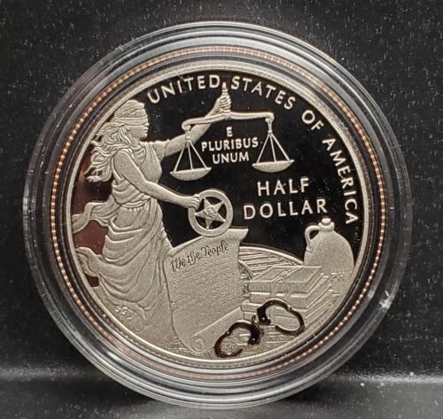 2015 US Marshals 50c 225TH ANNIV. Commemorative Proof Clad Coin COA & Box - Picture 3 of 4